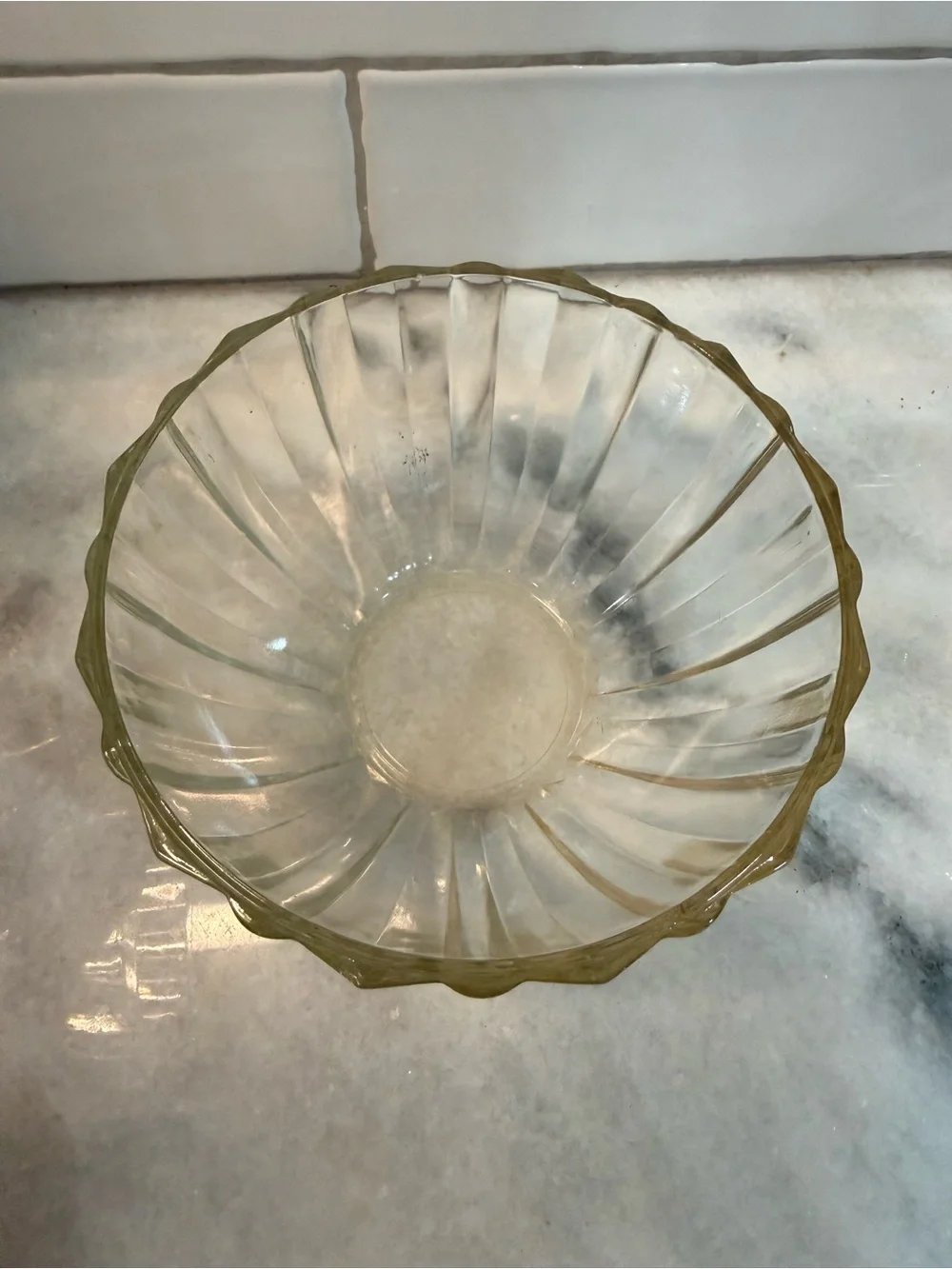 Pristine Condition Crystal Clear (Made In USA) Apple Candy Lidded Jar-6